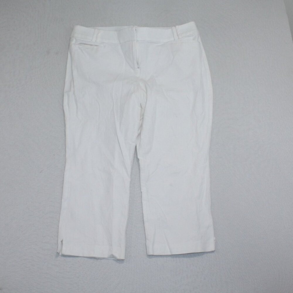 Lane Bryant Women 16 White Pants The Allie Casual Capri Casual